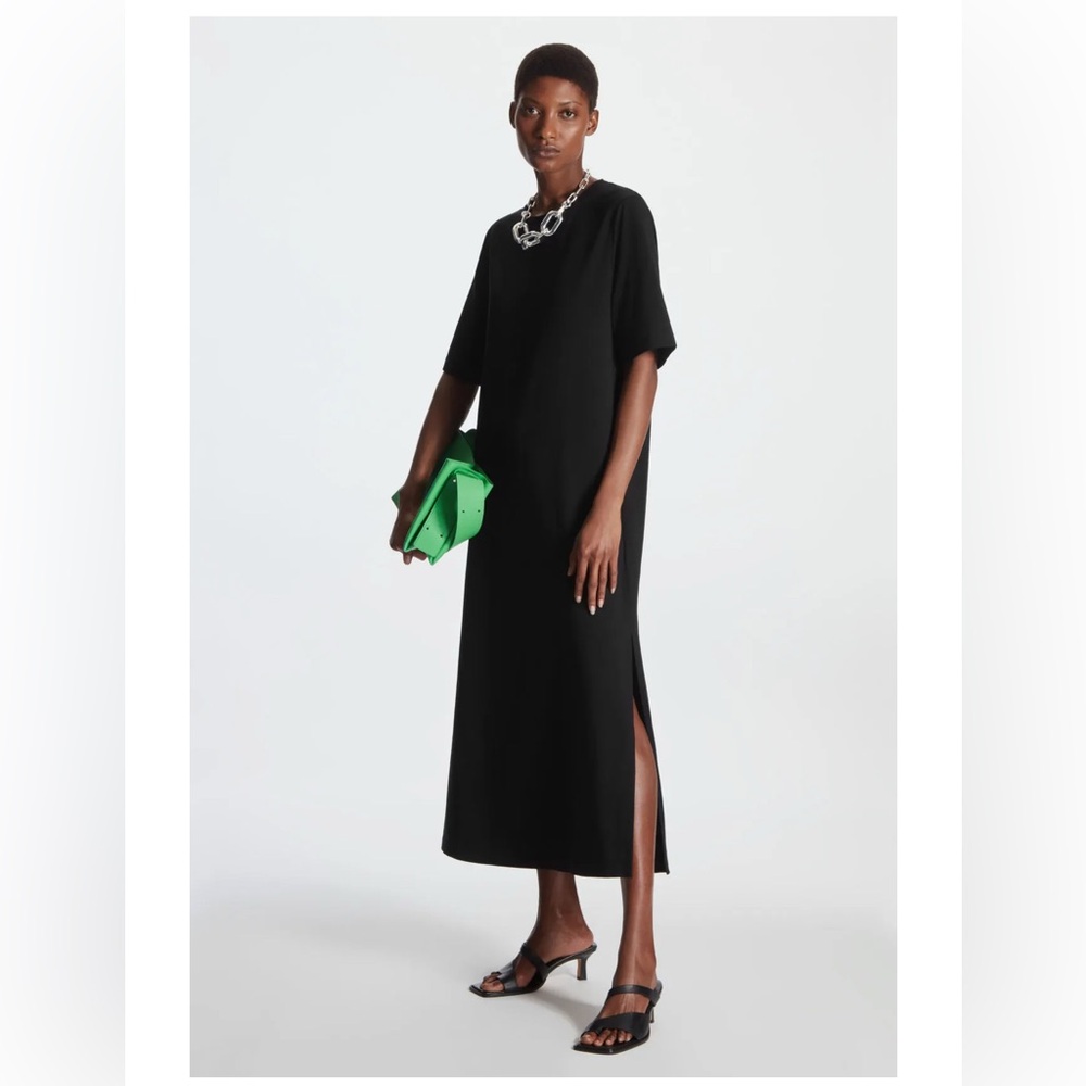 COS Burgundy Oversize Midi Dress